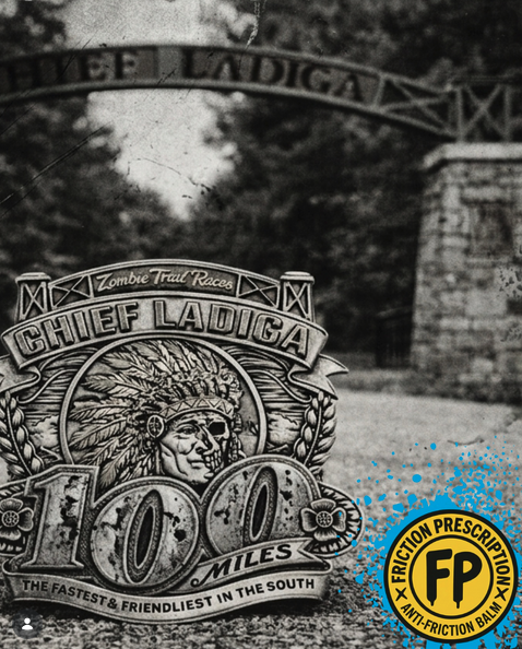 Chief Ladiga 100 medals and race bib. Photo credit: Zombie Trail Races.