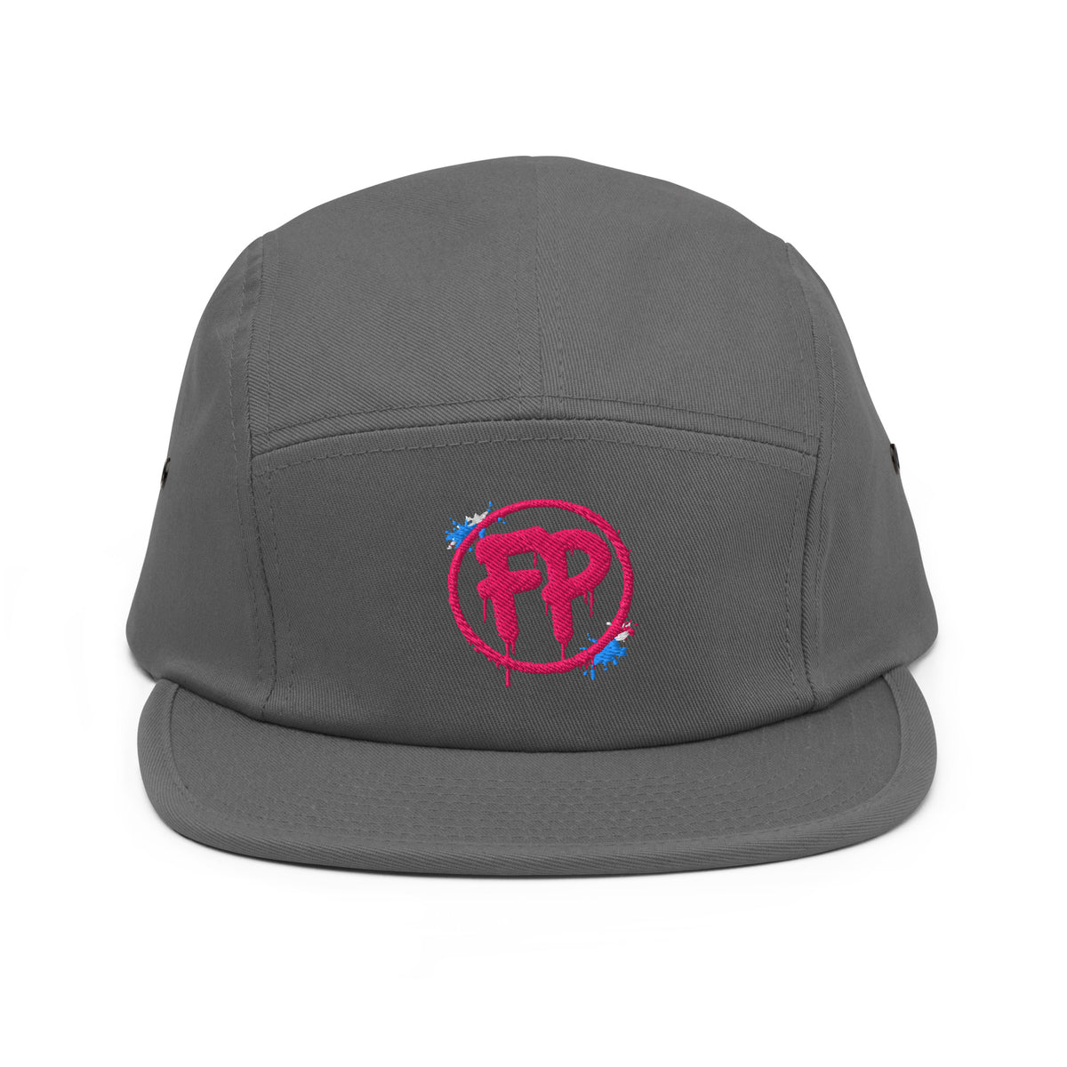 FP Splash 5-panel hat in grey, front view