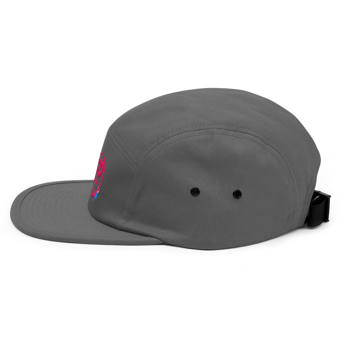 FP Splash 5-panel hat in grey, left side view