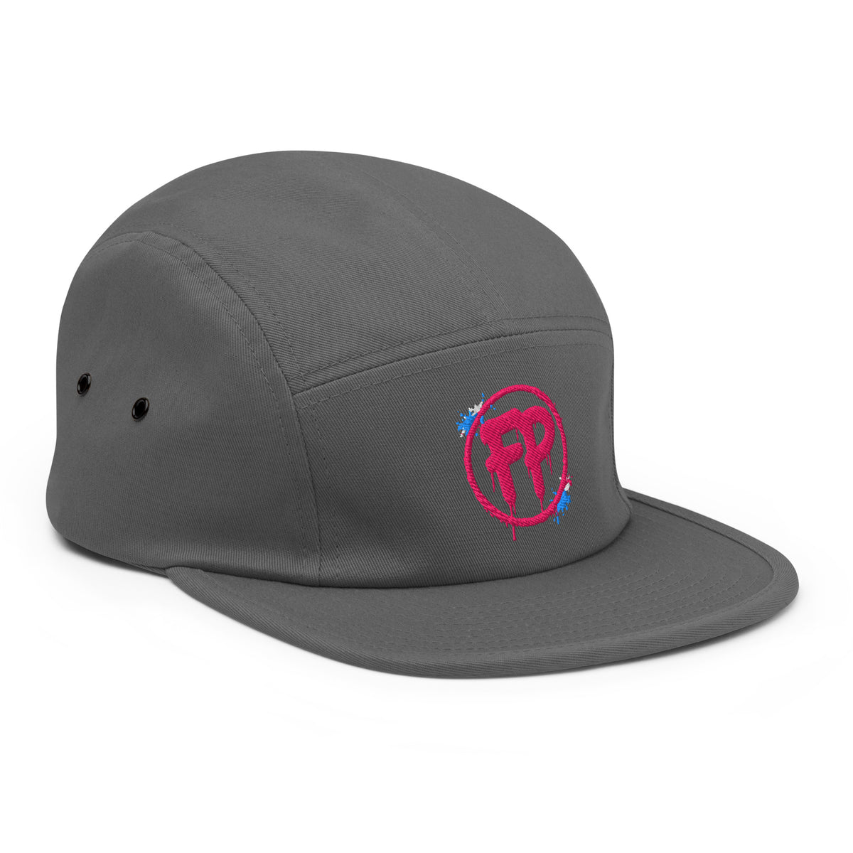 FP Splash 5-panel hat in grey, right front view