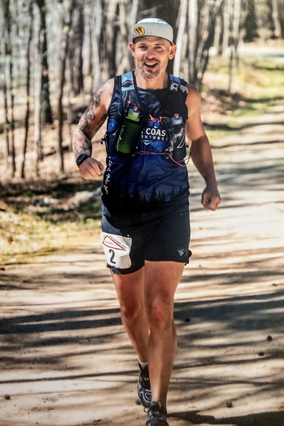 Chris running at the Umstead 100 endurance race